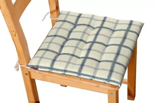 Dekoria Siedzisko Karol na krzesło ecru tło niebieskie kratka 40x40x3,5cm Avinon 200-131-66 - Meble modułowe i akcesoria - miniaturka - grafika 1