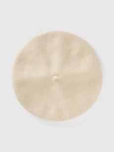 Benetton Czapka w kolorze beżowym - Czapki damskie - miniaturka - grafika 1