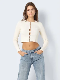 Noisy May Bluzka Cortina 27028966 Biały Slim Fit - Bluzki damskie - miniaturka - grafika 1