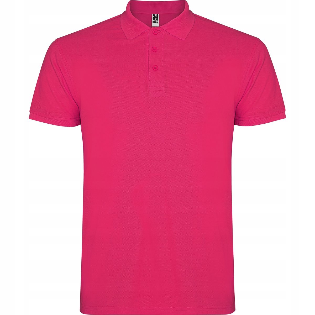 Koszulka POLO Męska Bawełna PIQUE Roly STAR 6638 RÓŻ ROSETTE S