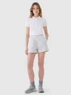 Spodenki damskie - 4F Spodenki dresowe damskie - szare L - miniaturka - grafika 1