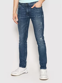 Spodnie męskie - LAGERFELD KARL Jeansy 265801 521832 Granatowy Slim Fit - grafika 1