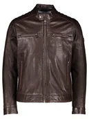 Kurtki męskie - Bugatti Skórzana kurtka w kolorze ciemnobrązowym - miniaturka - grafika 1