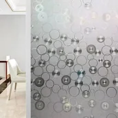 Okleiny - Nieprzezroczysta folia okienna zapewniająca prywatność - 70x200 cm - wzór w małe koła, matowa folia zapewniająca prywatność do biur, salonów, kuchni. - miniaturka - grafika 1