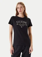 Koszulki i topy damskie - Guess T-Shirt V5YI03 I3Z14 Czarny Regular Fit - miniaturka - grafika 1