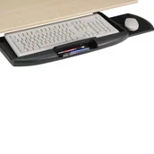 Podnóżki, podpórki, podkładki - Półka wysuwana pod klawiaturę, czarny - miniaturka - grafika 1