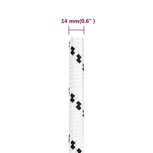 Pleciona linka żeglarska, biała, 14 mm x 250 m, poliester! Lumarko! - Żeglarstwo - miniaturka - grafika 6
