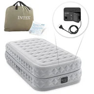 Materace turystyczne - Intex Materac Dmuchany Welurowy Łóżko 191x99x51 Intex 64488 z Pompką 230V 64488 - miniaturka - grafika 1