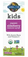 Przeziębienie i grypa - Garden of Life Kids Organiczny syrop odpornościowy z czarnego bzu, syrop z czarnego bzu wspierający odporność, 116 ml - miniaturka - grafika 1