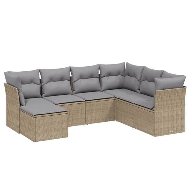 Zestaw wypoczynkowy rattan PE 62x62x69 cm beżowy