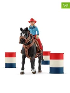 Zabawki kreatywne - Schleich Zestaw figurek "Barrel racing with a cowgirl" do zabawy - 3+ - miniaturka - grafika 1