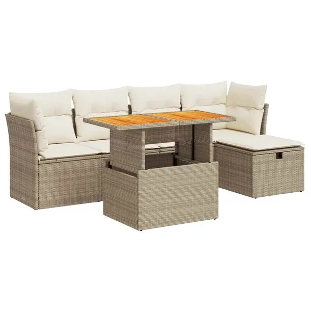 Zestaw mebli ogrodowych z rattanem PE, czarny, wymiary: 62x62x69 cm, 55x55x