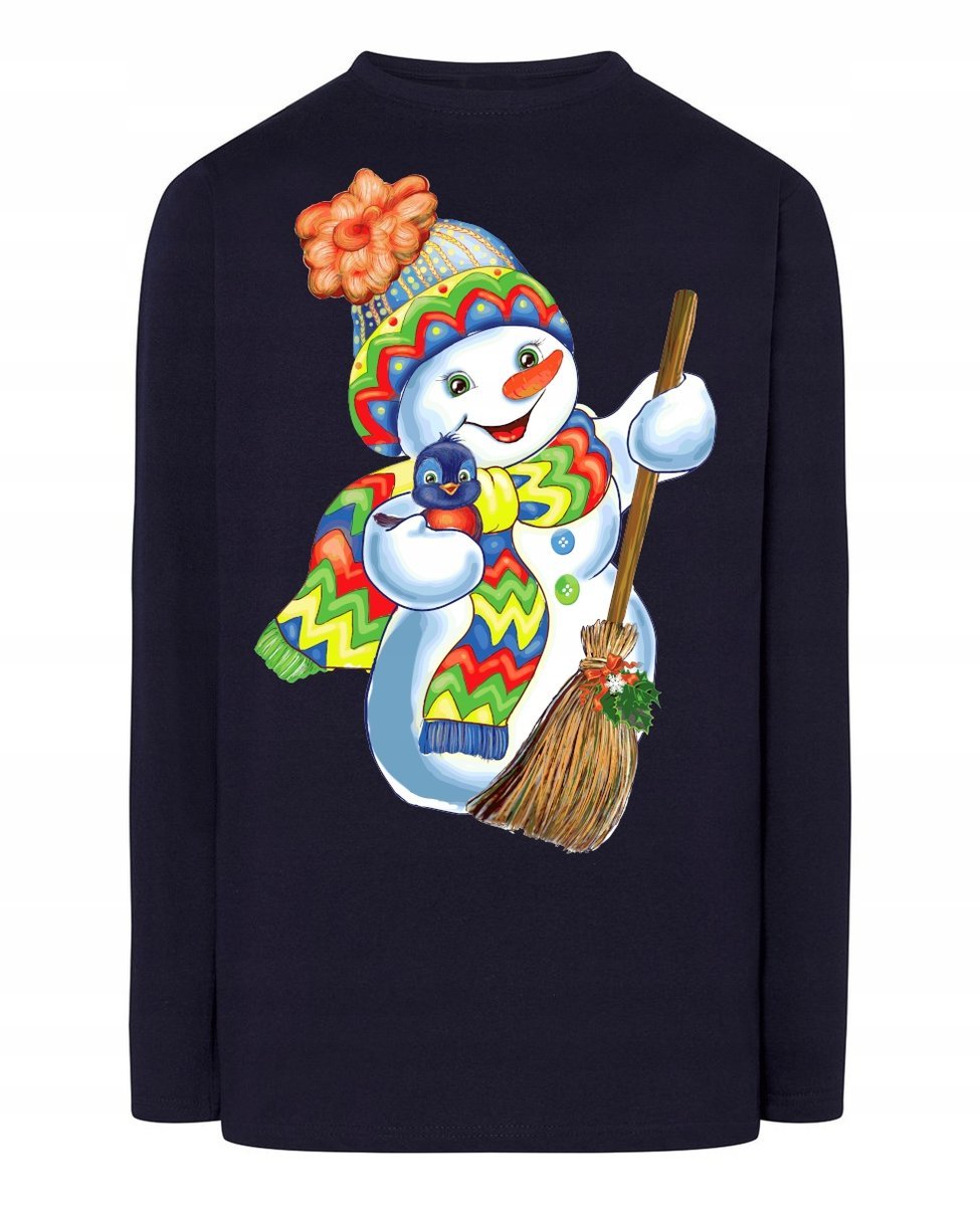 Longsleeve męski nadruk Bałwan Święta Rozm.M