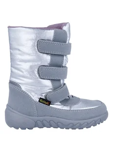 Richter Shoes Kozaki zimowe "Husky" w kolorze srebrnym - Kozaki damskie - miniaturka - grafika 1