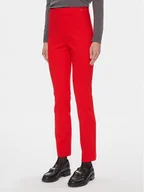 Spodnie damskie - Tommy Hilfiger Spodnie materiałowe Elevated WW0WW39721 Czerwony Slim Fit - miniaturka - grafika 1