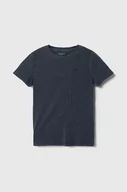 Koszulki dla chłopców - Pepe Jeans t-shirt bawełniany dziecięcy kolor granatowy gładki - miniaturka - grafika 1