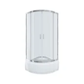 Kabiny prysznicowe - Kabina prysznicowa z brodzikiem 80 x 80 cm Polmetal - miniaturka - grafika 1
