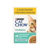 Mokra karma dla kotów - Purina Cat Chow CAT CHOW Hairball Karma z kurczakiem i zieloną fasolką w sosie 85g 40613-uniw - miniaturka - grafika 1
