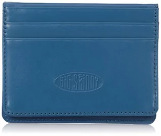 Portfele - Big Skinny New Yorker skórzany identyfikator wąski portfel, mieści do 24 kart, niebieski ocean - grafika 1