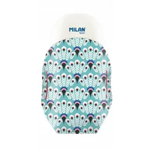 Milan Gumka do mazania PCK1012 owalna materiałowa osłonka pawie mix wzorów1szt. /PCK1012/ MI051 - Gumki biurowe - miniaturka - grafika 1