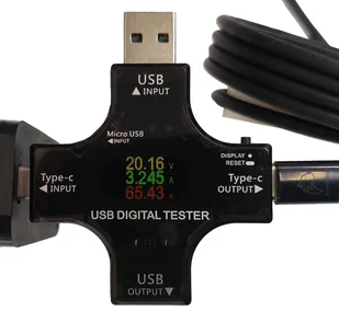 Ładowarka GAN sieciowa INfloo 65W REALNE ! QC3.0 PD USB-C USB-A GNIAZDKO biała - Ładowarki do telefonów - miniaturka - grafika 1