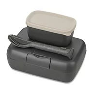 Lunch boxy - Koziol Zestaw lunchbox + sztućce Candy Ready Natural Ash Grey 72701 - miniaturka - grafika 1