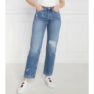 Spodnie damskie - Tommy Hilfiger Jeansy CLASSIC STRAIGHT HW A LEO WRN | Straight fit - miniaturka - grafika 1