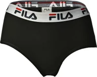 Majtki damskie - Damskie majtki typu hipster FILA - spodnie, logo w pasie, bawełna elastyczna, jednokolorowe, XS-XL czarny XS - miniaturka - grafika 1
