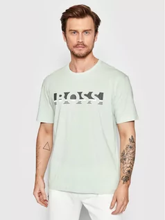 Koszulki męskie - Hugo Boss T-Shirt Tee 1 50466295 Zielony Relaxed Fit - grafika 1