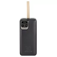 Powerbanki - RIVACASE Powerbank VA2585 30000 mAh USB-C 20W + LCD czarny - miniaturka - grafika 1