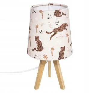 Ozdobna lampa lampka nocna skandynawska drewniana - Lampy stojące - miniaturka - grafika 1