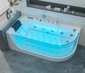 Wanny z hydromasażem - Wanna z hydromasażem Aquaholm PREMIUM LINE A9014 170cm x 80cm x 58cm DYSZE OBROTOWE BLUETOOTH, PODGRZEWACZ WODY, WODOSPAD, USB, PILOT - miniaturka - grafika 1