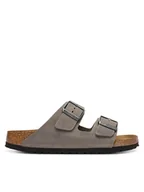 Klapki i japonki damskie - Birkenstock Klapki Arizona Sfb 1013645 Szary - miniaturka - grafika 1