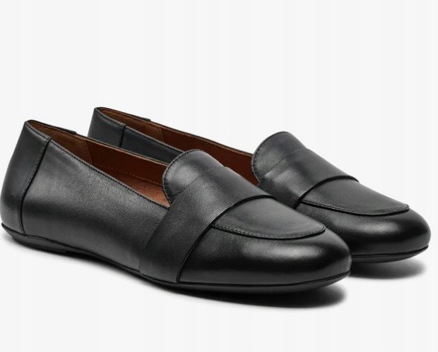 GEOX PÓŁBUTY SKÓRZANE DAMSKIE CZARNE WSUWANE 35 Ż9C