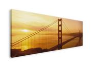 Obrazy i zdjęcia na płótnie - Golden Gate San Francisco o zachodzie słońca - obraz na płótnie - miniaturka - grafika 1