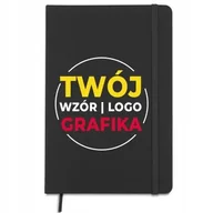 Notesy i bloczki - Notes CZARNY W Linię A5 TWOJE LOGO GRAFIKA ZDJĘCIE - miniaturka - grafika 1