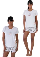 Piżamy damskie - Piżama Damska bawełniana z krótkim rękawem krótkie spodnie M 38 Vienetta - miniaturka - grafika 1