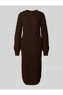 Sukienka z dzianiny o kroju relaxed fit z dodatkiem wełny model JENNA - Pieces - Sukienki - miniaturka - grafika 1