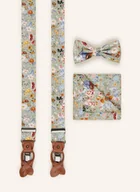 Krawaty i muchy męskie - Prince Bowtie Zestaw: Szelki, Mucha I Poszetka gruen - miniaturka - grafika 1