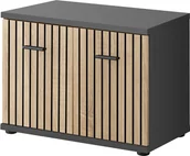 Szafki na buty - Szafka na buty do siedzenia DELAN – antracyt/dąb artisan - miniaturka - grafika 1