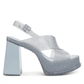 Sandały damskie - Sandały Melissa Melissa Dance Heel Ad M 35908 Błękitny - miniaturka - grafika 1