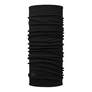 Chusta wielofunkcyjna z wełny merynosów Buff Merino Midweight Solid Black - Czapki i chusty sportowe damskie - miniaturka - grafika 1
