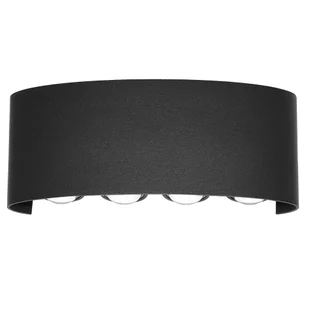 Metalowa lampa ścienna Ortelo OWL-451-4-BL Italux LED 8W 3000K IP54 czarny - Lampy ogrodowe - miniaturka - grafika 1