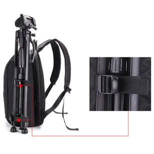 Plecak fotograficzny wodoodporny pokrowiec na aparat, sprzęt fotograficzny, laptop 15.6 duży 44x30x19 Czarno-czerwony - Plecaki - miniaturka - grafika 5