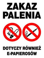 Akcesoria BHP - Zi-47/2 Zakaz Palenia Dotyczy Również E-Papierosów - miniaturka - grafika 1