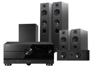 Kino domowe Yamaha RX-A6A (czarny) + Diva 5 (czarny) +Diva 3 (czarny) + Diva 7 (czarny) + Basso 880 (czarny) - Kino domowe - miniaturka - grafika 1