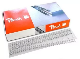 Peach Peach Grzbiety drutowe 3:1 34 pętle A4 6mm srebrne 100 sztuk 510498 - Grzbiety do bindownic - miniaturka - grafika 2