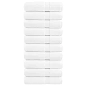 Ręczniki - vidaXL Ręczniki premium SOLUND, 10 szt., białe, 50x100 cm, 600 g/cm² - miniaturka - grafika 1
