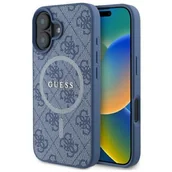 Etui i futerały do telefonów - Guess 4G Ring Classic Logo do iPhone 16 niebieski - miniaturka - grafika 1