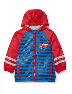 Kurtki i płaszcze dla chłopców - Playshoes Unisex dziecięca kurtka przeciwdeszczowa samochód wyścigowy, płaszcz przeciwdeszczowy, czerwony/niebieski, normalny - grafika 1